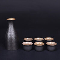 Bộ rượu gốm sứ cổ điển, bình rượu, bình decanter, ly rượu trắng, ly rượu, phong cách Nhật Bản, bình shochu, cốc rượu nhỏ, bộ sake CVZZ