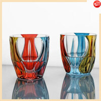Bộ rượu thủy tinh màu pha lê chất lượng cao Vẽ tay thời trang Kính rượu vang sơn ly whisky