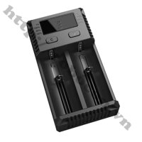 Bộ Sạc 2 Pin 18650, 14500,16340, 26650  Nitecore New I2 (Chính Hãng)