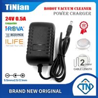 Bộ Sạc 24V 0.5A 500mA 0.6A Cho Robot Hút Bụi Ecovacs Deebot CR120 CR121 CR130 CEN540 CEN546 & ILIFE & i-ROVA V55 Pro