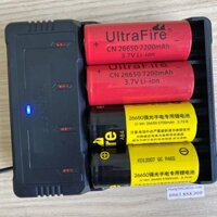 Bộ sạc 4 pin cổng USB Supfire AC46 chính hãng cho pin 26650 18650 18490 14500 16340 10440 (mã DP122)