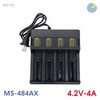 Bộ sạc 4 pin MS-484AX 3,7V- 4A  tốc độ sạc nhanh 21700 26650 18650