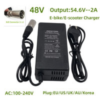 Bộ sạc 54.6V 2A Bộ Sạc Pin Lithium cho xe đạp điện Bộ pin Lithium 48V bộ đầu nối 3 chân xlrm 9pvl