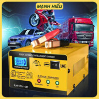Bộ sạc ắc quy 12v/24v 3AH - 200ah BT-168 máy sạc bình xe máy ôtô xe tải thông minh tự động ngắt khi đầy