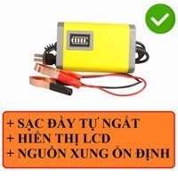 Bộ Sạc Ắc Quy Thông Minh Tự Ngắt 12V 7ah 10ah 12ah 15ah 18ah 20ah Máy Sạc Ắc Quy Xe Máy - [khocongnghe]