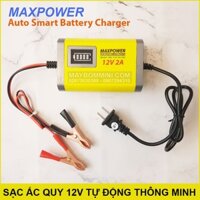 Bộ sạc ắc quy tự động thông minh 12V 2A MAXPOWER 3Ah 20Ah – Yellow