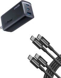 Bộ sạc Anker USB C GaNPrime 737 120W và Cáp sạc Anker nylon USB C mới cho MacBook Pro/Air