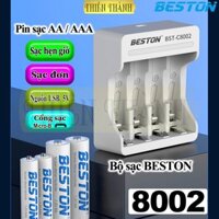 Bộ sạc BESTON BST-C8002,pin sạc 1.2V BESTON AA3300mAh,AAA1300mAh,Ni-MH(8002,3300,1300)