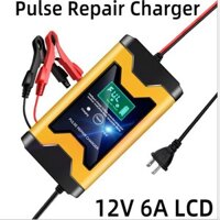 Bộ sạc bình ắc quy  12V-6A  4AH 150AH có chức năng phục hồi acquy bằng khử sunfat