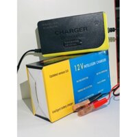 Bộ Sạc Bình Ắc Quy 12V Từ 2Ah-100Ah Sạc Cho 1 Bình, Sạc Nhanh Tự Ngắt, Có Quạt Gió Làm Mát