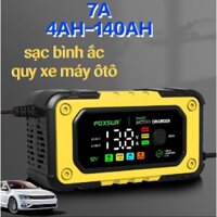 bộ sạc bình ắc quy 7A 12V-4AH-140AH sạc được pin LIFEP04 tự ngắt khi đầy khử sunfap hàng chính hãng