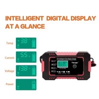 Bộ Sạc Bình ắc Quy ô Tô, xe máy 4Ah - 100Ah hiển thị màn led khi sạc có chức năng bảo dưỡng tự ngắt