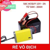 Bộ sạc bình ắc quy tự ngắt 12V 3Ah-20Ah sạc acquy xe máy, xe hơi có đèn led