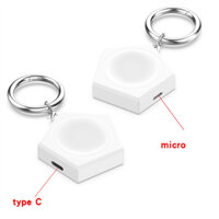 Bộ sạc cổng vào kép cho samsung galaxy watch6 / 6 classic / watch5 / 6 pro / watch 6 đế sạc không dây di động type-c và giao diện micro