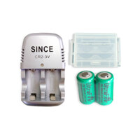 Bộ Sạc CR2 Since Kèm 2 Pin Sạc CR2 Ultrafire 3V Li-ion 800mAh Hàng Chính Hãng