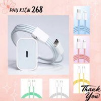 Bộ Sạc Củ - Cáp Sạc PD 20W - Sạc Nhanh Cho Iphone (Cổng TYPE C) Cáp Imac