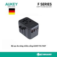 Bộ sạc đa năng nhiều cổng AUKEY PA-TA07A PD35W 2 USB A + 3 Type C, AC – 2500W