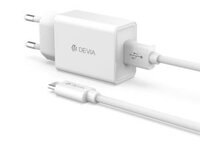 Bộ sạc Devia Adapter 10W Smart Series, cáp A-C màu trắng - Hàng chính hãng