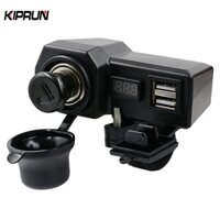 Bộ sạc điện thoại động cơ KIPRUN, Bộ sạc tay lái xe máy 3.4A chống nước 12V có màn hình hiển thị nhiệt độ và điện áp cho điện thoại Máy tính bảng Ổ cắm sạc nhanh