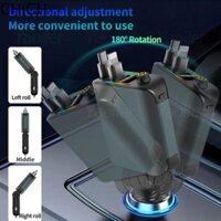 Bộ sạc điện thoại ô tô CHICH, Bộ chuyển đổi sạc nhanh bền bỉ chiếu Starlight, 4 trong 1 Cáp kép có thể thu vào đa năng siêu nhanh Phụ kiện ô tô