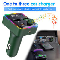 Bộ sạc điện thoại ô tô không dây Bluetooth 5.3 cho Android Apple bật lửa chuyển đổi đầu sạc siêu nhanh