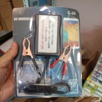 Bộ sạc điện thoại thông minh sài bình acquy điện áp 12V-24V 3 lõi cắm tiên lợi kẹp bình