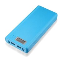 Bộ sạc dự phòng Futureworld 8 khe pin dùng pin 18650 2 cổng ra USB 1A/2A có đèn LED báo dung lượng pin (Xanh Dương) - Hà