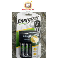 Bộ sạc kèm 4 pin AA1300mah Energizer tự ngắt hàng chính hãng.