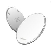 Bộ sạc không dây 15W cho điện thoại iOS / Android Miếng sạc nhanh Bảo vệ đa năng Khoảng cách cảm biến 3 ~ 8mm Sạc xuyên suốt, màu trắng