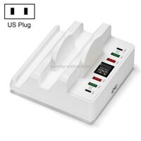 Bộ sạc không dây kép đa chức năng F6 với giá đỡ điện thoại & màn hình hiện tại, chúng tôi cắm