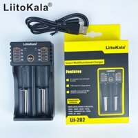 Bộ sạc Liitokala lii-202 2 khay sạc pin 18650 26650 16340 14500 17670 17500 10440 AA AAA RCR123