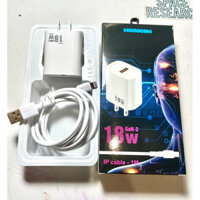 Bộ Sạc nhanh 18W cổng usb cho dòng máy Ip, Type C, chân andro hàng chính hãng microcom