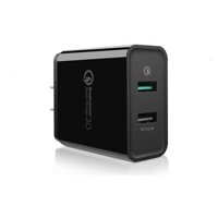Bộ sạc nhanh 2 cổng Usb Dual Qc3.1 + 2.4A Usb Charger Sạc Nhanh 3.0 30W màu đen UGREEN 30599 CD132