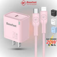 Bộ sạc nhanh 20W Basefast củ PD20W chống quá tải nhiệt dùng cho Phone xr xs max 11 12 13 14 pro