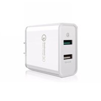 Bộ sạc nhanh 30W 2 cổng Usb   Dual Qc3.1  2.4A Usb Charger Sạc Nhanh 3.0  màu đen UGREEN 30563CD132 Hàng chính hãng