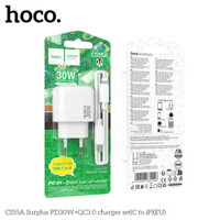 Bộ sạc nhanh 30W HOCO CS55A 2 cổng (usb+type-c) to lightning chính hãng