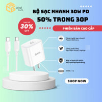 Bộ Sạc Nhanh 30W PD Cao Cấp Sạc 50% Pin Trong 30 Phút sạc điện thoại laptop an toàn bảo vệ pin