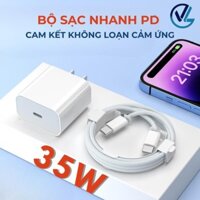 Bộ Sạc Nhanh 35W, Cáp Sạc Nhanh Type C Cho Dòng Máy X Đến 15 Chống Cháy Nổ Bảo Hành 12 Tháng