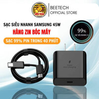Bộ sạc nhanh 45w chính hãng chân Type C, Cốc sạc nhanh và cáp sạc type c cho Samsung - Beetech