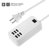 Bộ sạc nhanh 6 cổng USB 30W hình hộp - Sạc nhanh nhiều thiết bị cùng lúc