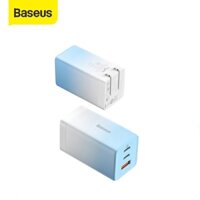 Bộ sạc nhanh 65W Baseus Gan 3 Pro chân dẹt 2 cổng Type-C- USB kèm dây sạc Type-C to Type-C dài 1M