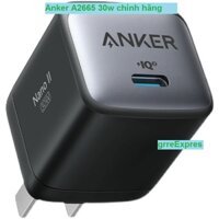 Bộ sạc nhanh GaN2 Gali nitride pd siêu sạc Anker 30W cho đầu sạc Apple 13promax - A2665