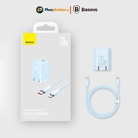 Bộ sạc nhanh iPhone 20w Baseus Super si Pro sạc nhanh 20w chuẩn PD cho ịPhone 8 trở lên - Phúc Phụ Kiện Baseus