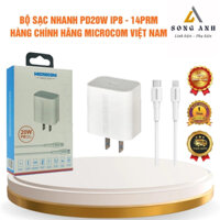 Bộ sạc nhanh Microcom 20w dành cho Iphone, sạc nhanh gấp 3 lần, siêu bền, chính hãng Microcom