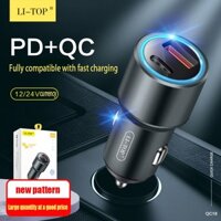 Bộ sạc ô tô Bật lửa thuốc lá 1 kéo 2 Bộ sạc xe hơi bằng kim loại Usb kép, Bộ chuyển đổi sạc nhanh điện thoại di động