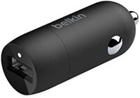 Bộ sạc ô tô Belkin 20 watt USB C sạc nhanh iPhone 14/13/Pro Max, iPad Pro, Samsung Galaxy S22 Ultra – Đen (Không kèm cáp)