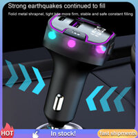 Bộ sạc ô tô PP 15w Bộ sạc ô tô công suất cao Bộ sạc ô tô 5 cổng có đèn Led xung quanh Sạc nhanh Máy nghe nhạc Mp3 Bộ phát âm thanh Bluetooth Sự lựa chọn của người mua Đông Nam Á