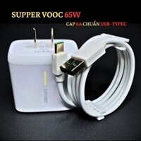 Bộ sạc Oppo Find X, X3 Pro, Reno4 Pro ,Supper Vooc 65W , USB-Type C , hỗ trợ sạc nhanh , không nóng máy.