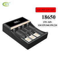 Bộ sạc pin 18650 thông minh BTY-V404, Sạc pin lithium ion 3,7V - 4,2V 26700 26650 đa chức năng