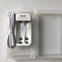 Bộ sạc pin 2 cổng Beston C8001 Sạc được 2 loại pin AAAAA 1.2V dùng cho micro không dây, đồ chơi, đồng hồ, điều khiển - Lẻ bộ sạc C8001